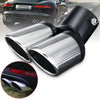 63mm Car Tailpipe Twin Exhaust Clean Drop Down Tail Tip Trim Muffler Pipe UK