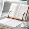 Bamboo Receipe Display Cook Book Stand Foldable Holder for Booksipads Rest