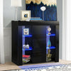 LED Sideboard Cupboard Display Cabinet High Gloss Door TV Unit Cabinet Furniture