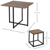 Compact 5pc Kitchen Dining Set Wood Bar Table Chair Home Space Saving Furniture