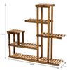 5 Tier Wooden Plant Flower Pot Display Stand Shelf Storage Rack Outdoor / Indoor