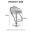2X Rattan PU Bar Stools Breakfast Bar Chair Kitchen Stool Swivel Barstool