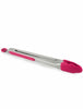 Silicone Kitchen Cooking Salad Serving BBQ Tongs Stainless Steel Handle Utensil