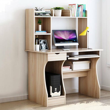 Computer Desk with Drawer Shelves Desktop PC Table Home Office Laboratory Pro