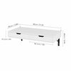 Wall Mounted Computer Desk Floating White Table Space Saving Storage Workstation