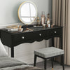 3 Drawer Console Table Wooden Sofa Side Desk Elegant Vintage Dresser Table Black