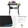 Computer Home Office Desk Corner Wooden Metal Desktop Table PC Study Workstation