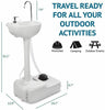 Portable Washing Station Mobile Freestanding Hand Wash Sink for Camping Caravans