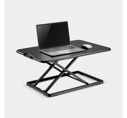 Ultra Slim Sit Stand Desk Converter Pc Laptop Work Office Home