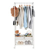 Mobile Clothes Rail Garment Closet Hanging Rack Storage Stand Metal Shelf Unit