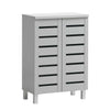 2 Door Shoe Cabinet Stand Rack Storage Cupboard Sideboard Console Hall Unit Grey