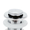 Chrome Waste Disc Pop Unslotted Click Clack Basin Sink Tap Push Up Plug UK
