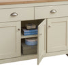 Lisbon Sideboard 3 Doors 2 Drawers Buffet Storage Cabinet Cupboard Cream Oak