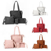 4pcs/set Women Handbag Messenger Leather Shoulder Bag Tote Purse Satchel Durable