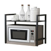 2 Tier Kitchen Microwave Oven Holder Rack Stand Iron Storage Organiser Shelf BLK