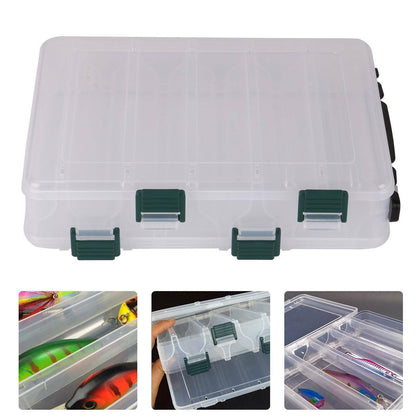 10 Compartments Two-Sided Fishing Lure Bait Hooks Tackle Waterproof Storage Box