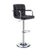 Breakfast Bar Stool Swivel PU Leather Kitchen Chrome Metal Bas Gas Lift Chair
