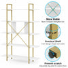 Tribesigns 5-Tier Bookcase Vintage Bookshelf Home Display Rack Storage Organizer