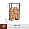 100cm Metal Firewood Log Holder Rack Elevated Design, Base Side Rails