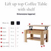 Lift Up Coffee Table with Storage