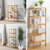 3/4/5 Tier Book Shelf Unit Bamboo Bookcase Bathroom Kitchen Storage Rack Display