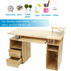 Computer Desk Study Desk Workstation PC Laptop Table Home Office Drawers Shelves