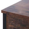 Industrial Bedside Cabinet Rustic Effect Wood Nightstand Side Table Drawer Shelf