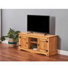 Corona TV Unit 2 Door 1 Shelf Entertainment Media Cabinet Solid Waxed Pine
