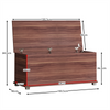 Storage Ottoman Chest Walnut Toy Chest Bedding Blanket Box Large Wooden