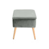 Linen/Velvet Dressing Table Stool Storage Footstool Ottoman Footrest Makeup