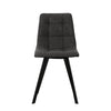 Pair of Grey PU/ Faux Leather Dining Chairs Padded Kitchen Restaurant Chairs