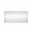NEW! White Wooden Storage Chest Ottoman Blanket Box Toy Chest Trunk