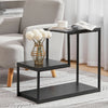 3 Tiers Sofa End Side Coffee Table Bedside Table Night Stand Lamp Marble Effect