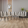 Mondeer Dining Chairs Set 2/4/6 Fabric Upholstered Seat Metal Legs Dining Room