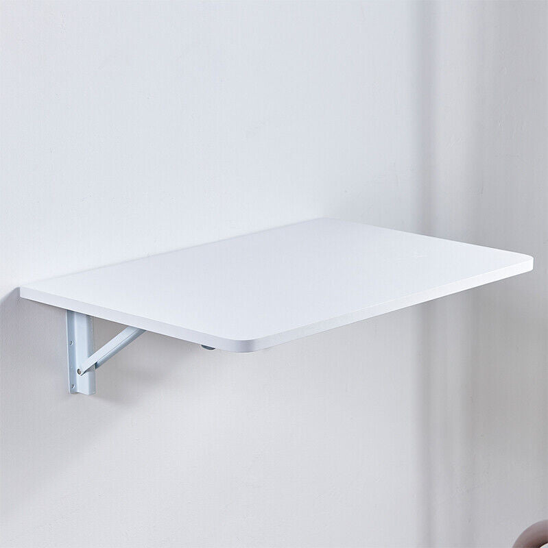 Wall Mounted Drop-Leaf Folding Floating Table Hanging Computer Desk Sm ...