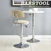 2X Rattan PU Bar Stools Breakfast Bar Chair Kitchen Stool Swivel Barstool
