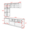 Modern White Living Room Furniture Set Cupboard TV Unit Cabinet 6 Cube Wall Unit