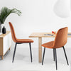 Set of 2/4/6 Velvet Dining Chairs Padded Seat Metal Legs Kitchen Home Office UK