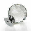 CLEAR CRYSTAL DIAMOND GLASS DOOR KNOBS CUPBOARD DRAWER FURNITURE HANDLE CABINET