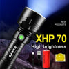 Rechargeable 120000 lumens P70 High Power LED Flashlight USB Torch + Battery UK