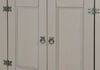 Corona Bookcase Grey Wax 2 Door Display Cabinet Solid Pine