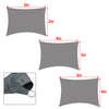 Sun Shade Sail Garden Patio Sunscreen Awning Canopy Shade 98% UV Block Grey