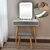 White Dressing Makeup Table Vanity Desk Set LED Touch Screen Mirror W/ Drawers