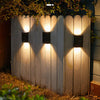 Super Bright LED Solar Powered Wall Light Door Fence Outdoor Garden Lighting UK