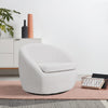 Fluffy Sherpa Upholstered Tub Armchair 360º Rotating Barrel Armchair Sofa Chair