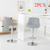 2X GREY EATHER BARSTOOLS GAS LIFT BAR STOOL BREAKFAST KITCHEN