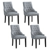 2pcs Accent Knocker Velvet Soft Fabric Dining Chairs Studded Padded Armchairs UK