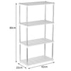 4 Tier High 80CM Kitchen Plastic Storage Rack Household Floor Storage Holders.
