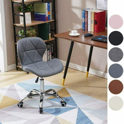 Cushioned Office Chair Swivel Small Adjustable Computer Desk Vanity Table Dining