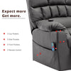 Electric Riser Recliner Chair Fabric Massage Heat Single Sofa Armchair Grey